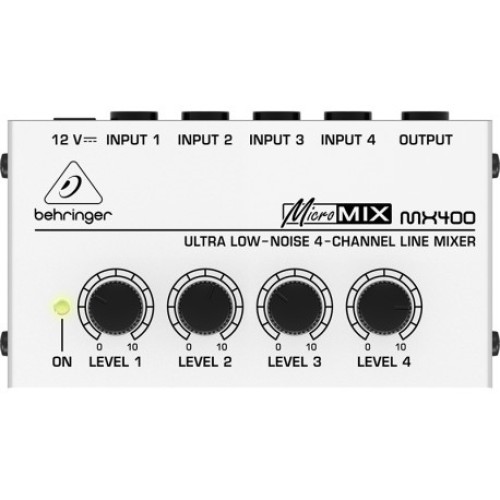 Behringer MX400 — četru kanālu līnijas mikseris