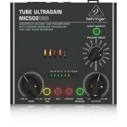 Behringer MIC500USB — lampas USB priekšpastiprinātājs