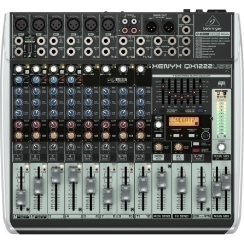Behringer XENYX QX1222USB — analogā USB mikserpults