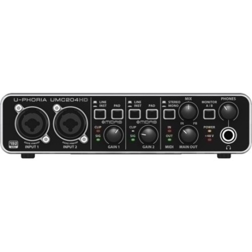 Behringer UMC204HD — USB audio un MIDI interfeiss