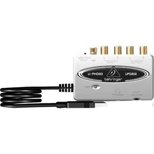 Behringer UFO202 — USB skaņas karte ar phono ieeju