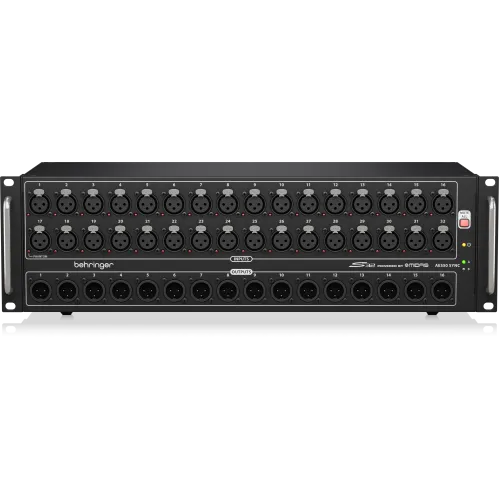 Behringer S32 — digitālā skatuves kārba Behringer S32 — digitālā skatuves kārba