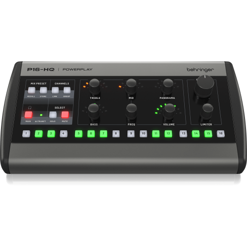 Behringer P16-HQ — personīgā monitoringa mikseris Behringer P16-HQ — personīgā monitoringa mikseris