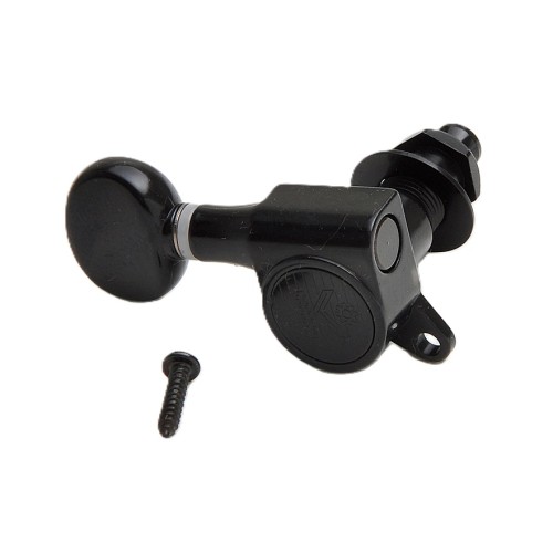 Kluson Modern Roundback Oval 6R Black stīgu spriegotāji Kluson Modern Roundback Oval 6R Black stīgu spriegotāji