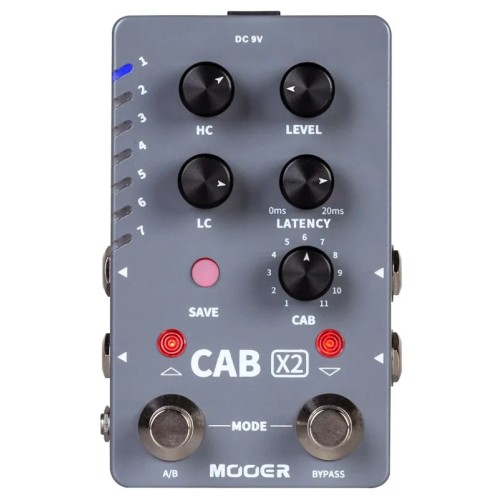 Mooer Cab X2 - Stereo Cabinet Simulator pedālis Mooer Cab X2 - Stereo Cabinet Simulator pedālis
