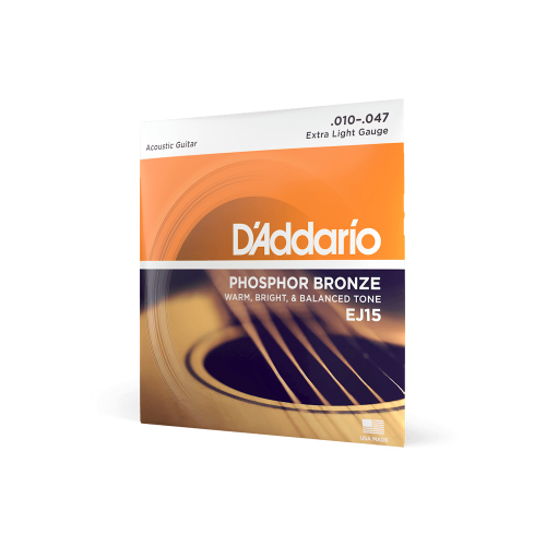 D’Addario EJ15 Phosphor Bronze 10–47 akustiskās ģitāras stīgas D’Addario EJ15 Phosphor Bronze 10–47 akustiskās ģitāras stīgas