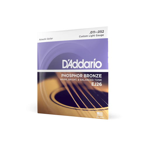 D’Addario EJ26 Phosphor Bronze 11–52 akustiskās ģitāras stīgas