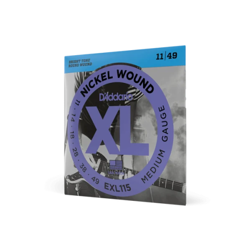D’Addario EXL115 XL Nickel Wound 11–49 elektriskās ģitāras stīgas D’Addario EXL115 XL Nickel Wound 11–49 elektriskās ģitāras stīgas