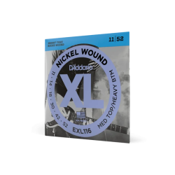 D’Addario EXL116 XL Nickel Wound 11–52 Electric Guitar Strings D’Addario EXL116 XL Nickel Wound 11–52 Electric Guitar Strings