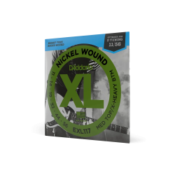 D’Addario EXL117 XL Nickel Wound 11–56 Electric Guitar Strings D’Addario EXL117 XL Nickel Wound 11–56 Electric Guitar Strings