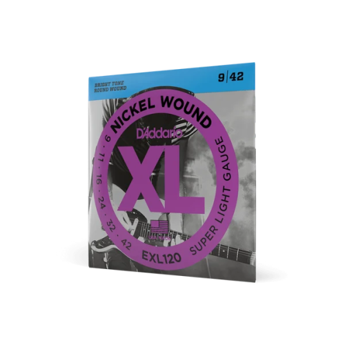 D’Addario EXL120 XL Nickel Wound 9–42 elektriskās ģitāras stīgas D’Addario EXL120 XL Nickel Wound 9–42 elektriskās ģitāras stīgas