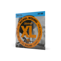 D’Addario EXL140 XL Nickel Wound 10–52 Electric Guitar Strings D’Addario EXL140 XL Nickel Wound 10–52 Electric Guitar Strings