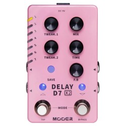 Mooer D7 X2 Delay - Multi-Delay pedālis Mooer D7 X2 Delay - Multi-Delay pedālis