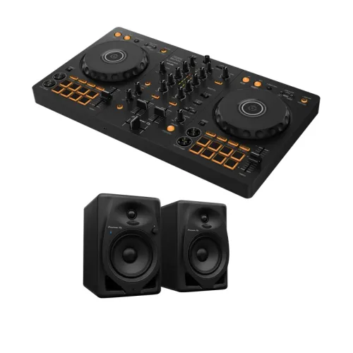Pioneer DJ DDJ-FLX4 + DM-50D-BT DJ komplekts Pioneer DJ DDJ-FLX4 + DM-50D-BT DJ komplekts