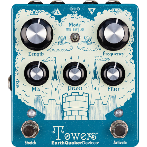 EarthQuaker Devices Towers — stereo reverberācijas pedālis EarthQuaker Devices Towers — stereo reverberācijas pedālis
