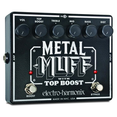 Electro-Harmonix Metal Muff with Top Boost — distortion pedālis Electro-Harmonix Metal Muff with Top Boost — distortion pedālis