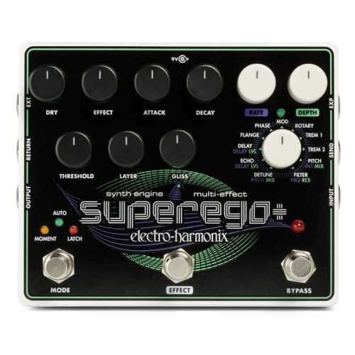 Electro-Harmonix Superego+ — sintezatora/sustain pedālis Electro-Harmonix Superego+ — sintezatora/sustain pedālis