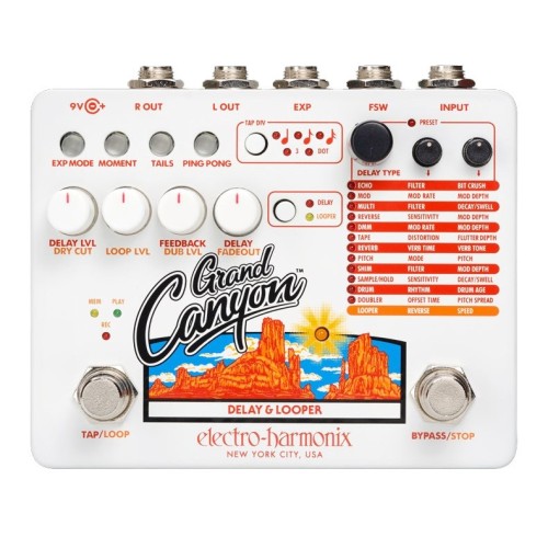 Electro-Harmonix Grand Canyon — stereo delay/looper pedālis