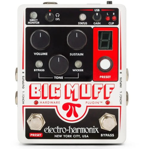 Electro-Harmonix Big Muff Pi Hardware Plugin — fuzz pedālis ar USB Electro-Harmonix Big Muff Pi Hardware Plugin — fuzz pedālis ar USB