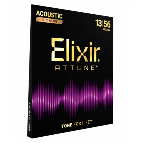 Elixir 23102 Attune 80/20 Bronze Medium 13–56 — akustiskās ģitāras stīgas Elixir 23102 Attune 80/20 Bronze Medium 13–56 — akustiskās ģitāras stīgas