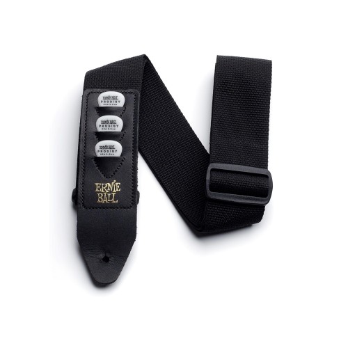 Ernie Ball Polypro Pickholder Guitar Strap/Bass Strap - Black — ģitāras un basa siksna Ernie Ball Polypro Pickholder Guitar Strap/Bass Strap - Black — ģitāras un basa siksna