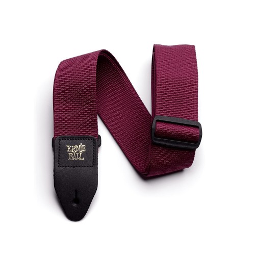 Ernie Ball Polypro Guitar Strap/Bass Strap - Burgundy — ģitāras un basa siksna Ernie Ball Polypro Guitar Strap/Bass Strap - Burgundy — ģitāras un basa siksna