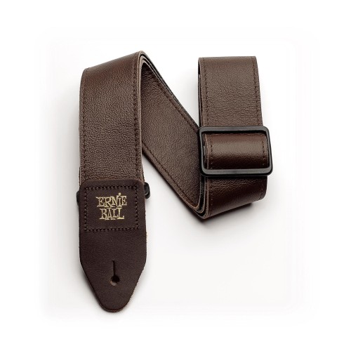 Ernie Ball Tri-Glide 2in Italian Leather Guitar Strap/Bass Strap - Brown — ģitāras un basa siksna Ernie Ball Tri-Glide 2in Italian Leather Guitar Strap/Bass Strap - Brown — ģitāras un basa siksna