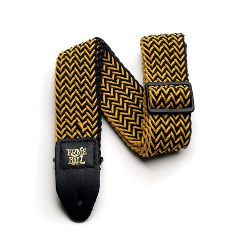 Ernie Ball Yellow Jacket Polyspun Strap — ģitāras un basa siksna Ernie Ball Yellow Jacket Polyspun Strap — ģitāras un basa siksna
