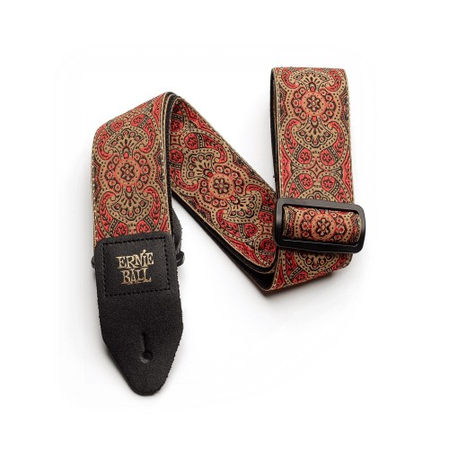 Ernie Ball Classic Jacquard Guitar Strap/Bass Strap - Crimson Paisley — guitar and bass strap Ernie Ball Classic Jacquard Guitar Strap/Bass Strap - Crimson Paisley — guitar and bass strap