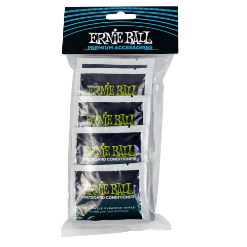 Ernie Ball Wonder Wipes Fretboard Conditioner - 20 paku iepakojums — instrumenta kopšanas līdzeklis