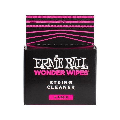 Ernie Ball Wonder Wipes String Cleaner - 6 paku iepakojums — instrumenta kopšanas līdzeklis Ernie Ball Wonder Wipes String Cleaner - 6 paku iepakojums — instrumenta kopšanas līdzeklis