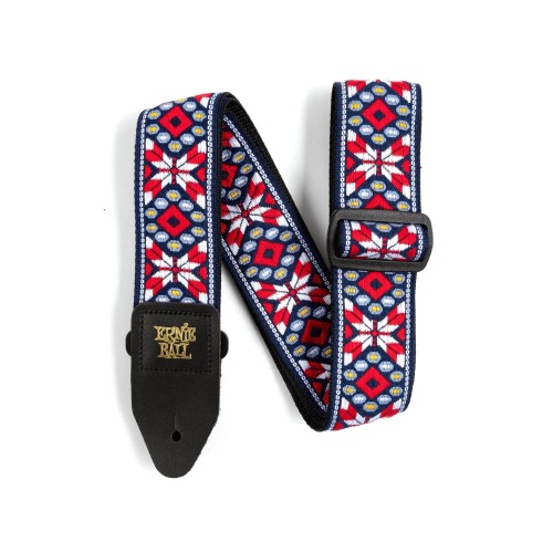 Ernie Ball Taos Fire Red Jacquard Strap — ģitāras un basa siksna