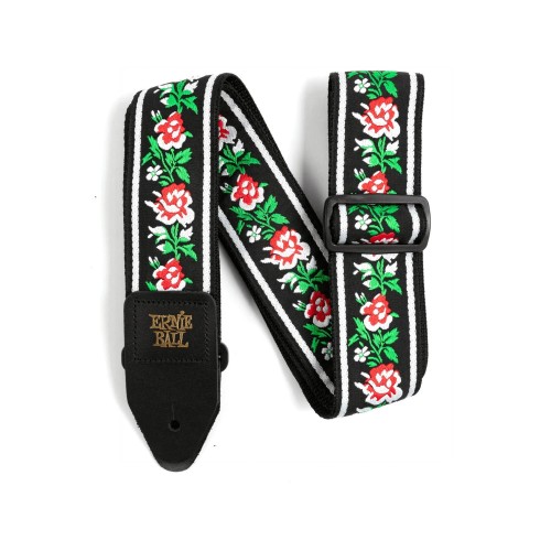 Ernie Ball Winter Rose Jacquard Strap — ģitāras un basa siksna Ernie Ball Winter Rose Jacquard Strap — ģitāras un basa siksna
