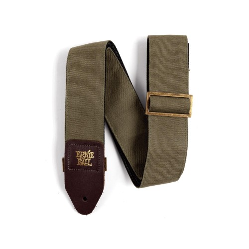 Ernie Ball Olive Canvas Strap — ģitāras un basa siksna Ernie Ball Olive Canvas Strap — ģitāras un basa siksna