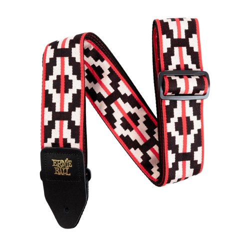 Ernie Ball Classic Jacquard Guitar Strap/Bass Strap - Ristra Red — ģitāras un basa siksna