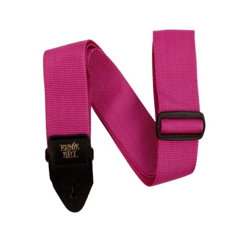 Ernie Ball Polypro Guitar Strap/Bass Strap - Raspberry — ģitāras un basa siksna Ernie Ball Polypro Guitar Strap/Bass Strap - Raspberry — ģitāras un basa siksna