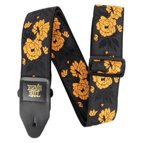 Ernie Ball Classic Jacquard Guitar Strap/Bass Strap - Tangerine Rose — ģitāras un basa siksna Ernie Ball Classic Jacquard Guitar Strap/Bass Strap - Tangerine Rose — ģitāras un basa siksna