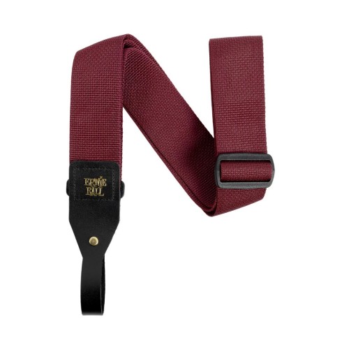 Ernie Ball Acoustic Guitar Strap - Burgundy — ģitāras un basa siksna
