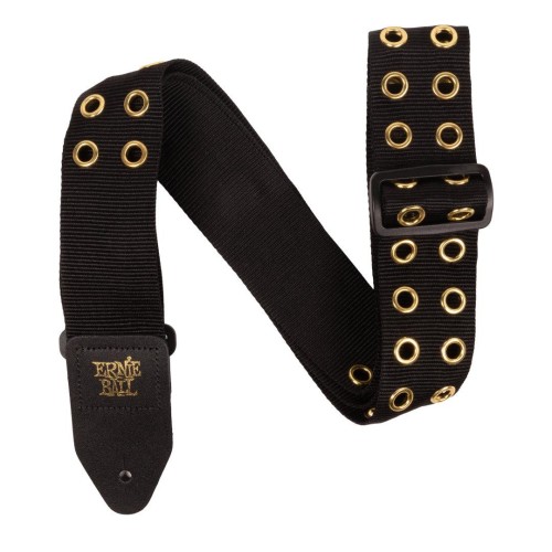 Ernie Ball Premium Guitar Strap/Bass Strap - Hole Lotta Metal Gold — ģitāras un basa siksna Ernie Ball Premium Guitar Strap/Bass Strap - Hole Lotta Metal Gold — ģitāras un basa siksna
