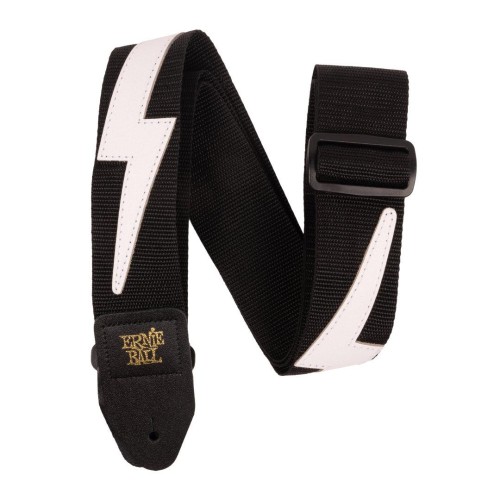 Ernie Ball Premium Guitar Strap/Bass Strap - White Lightning — ģitāras un basa siksna Ernie Ball Premium Guitar Strap/Bass Strap - White Lightning — ģitāras un basa siksna