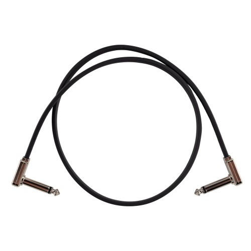 Ernie Ball Flat Ribbon Patch Cable 24in - Black - Single — pedāļu savienojuma vads Ernie Ball Flat Ribbon Patch Cable 24in - Black - Single — pedāļu savienojuma vads