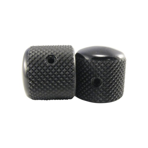 Ernie Ball Tele-style Knobs Black Aluminum Set of 2 — regulatora pogas