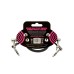 Ernie Ball Flat Ribbon Stereo Patch Cable 12in - Black - 2 paku iepakojums — pedāļu savienojuma vads