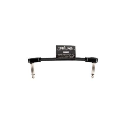Ernie Ball Flex Patch Cable 3in - Black - Single — pedāļu savienojuma vads