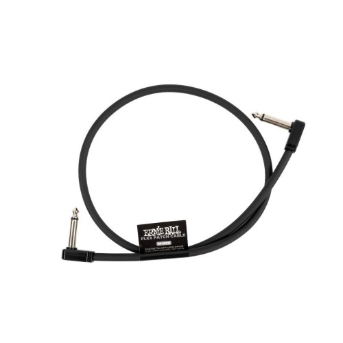 Ernie Ball Flex Patch Cable 24in - Black - Single — pedāļu savienojuma vads