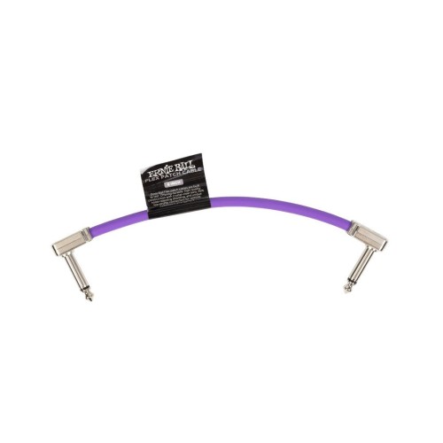Ernie Ball Flex Patch Cable 6in - Purple - Single — pedāļu savienojuma vads