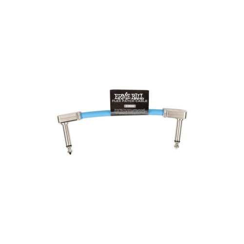 Ernie Ball Flex Patch Cable 3in - Blue - Single — pedāļu savienojuma vads