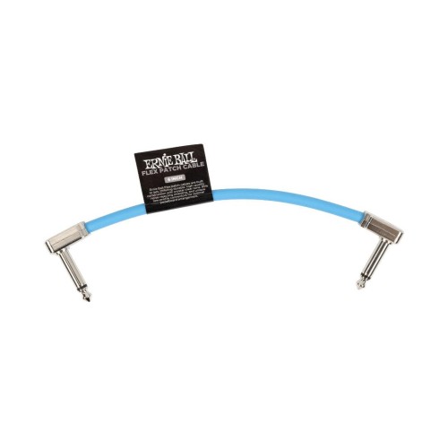 Ernie Ball Flex Patch Cable 6in - Blue - Single — pedāļu savienojuma vads Ernie Ball Flex Patch Cable 6in - Blue - Single — pedāļu savienojuma vads
