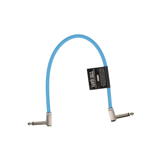 Ernie Ball Flex Patch Cable 12in - Blue - Single — pedāļu savienojuma vads