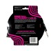 Ernie Ball Braided Instrument Cable Straight/Angle 18ft - Pumpkin Pie — instrumentu vads